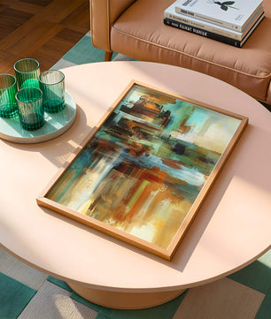 Abstract Colorful Brush Strokes Painting