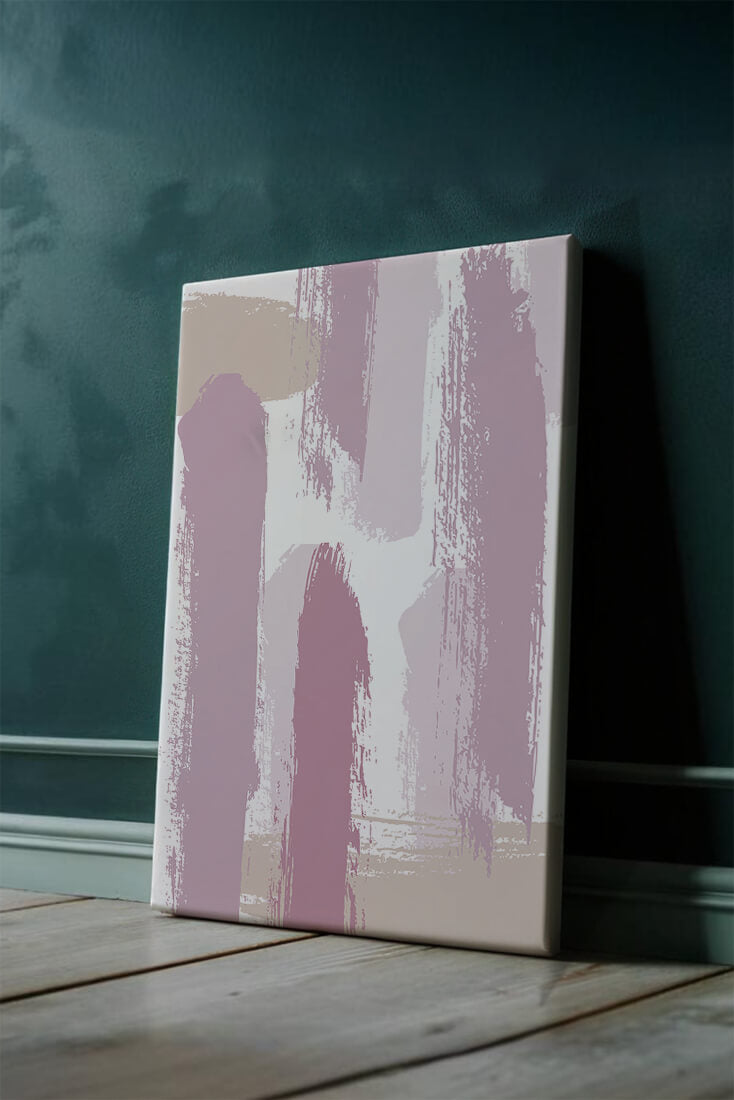 Patrón texturizado abstracto de pinceladas pastel en lavanda, rosa y crema