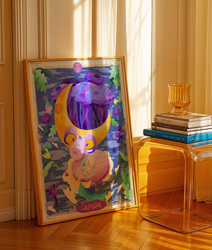 Colorful Capricorn zodiac illustration with fantasy elements