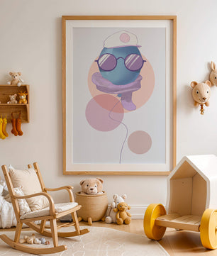 Colorful Balloon with Glasses in Modern Abstract Art - Mi tienda