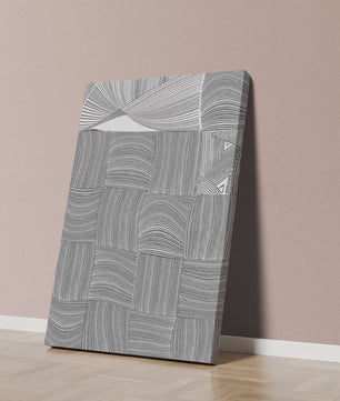 Art géométrique abstrait avec des motifs courbes