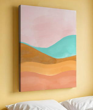 Abstract Landscape with Soft Colors and Flowing Hills