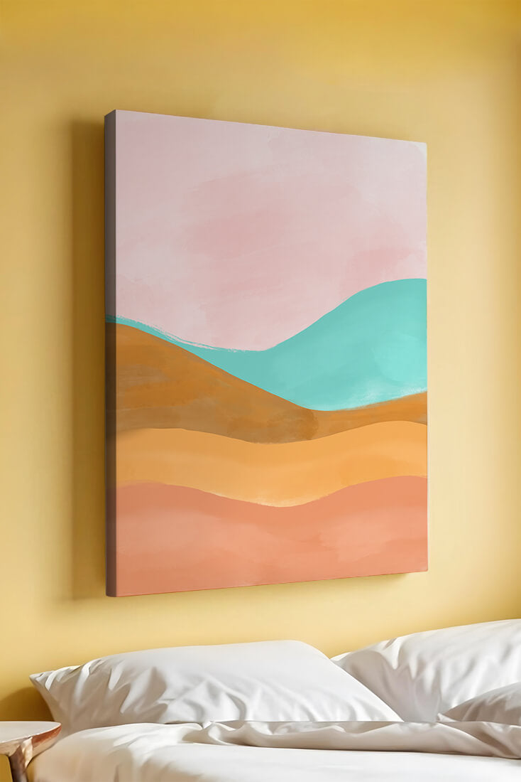 Abstract Landscape with Soft Colors and Flowing Hills