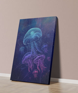 Jellyfish Illuminated in Magical Ocean Scene