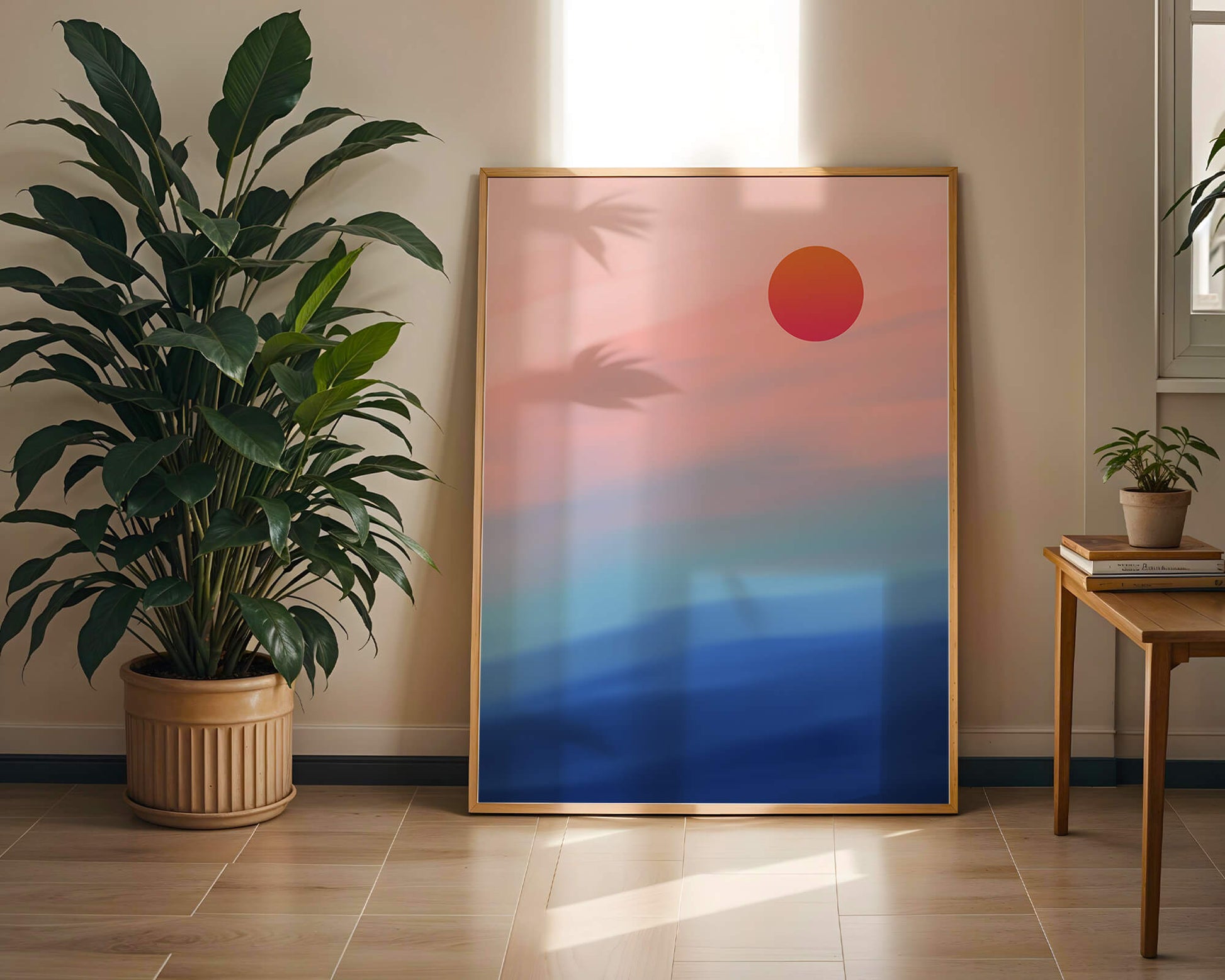 Sunset Over Ocean with Colorful Sky