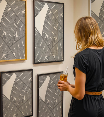 Detailed Abstract Geometric Pattern with Interwoven Stripes