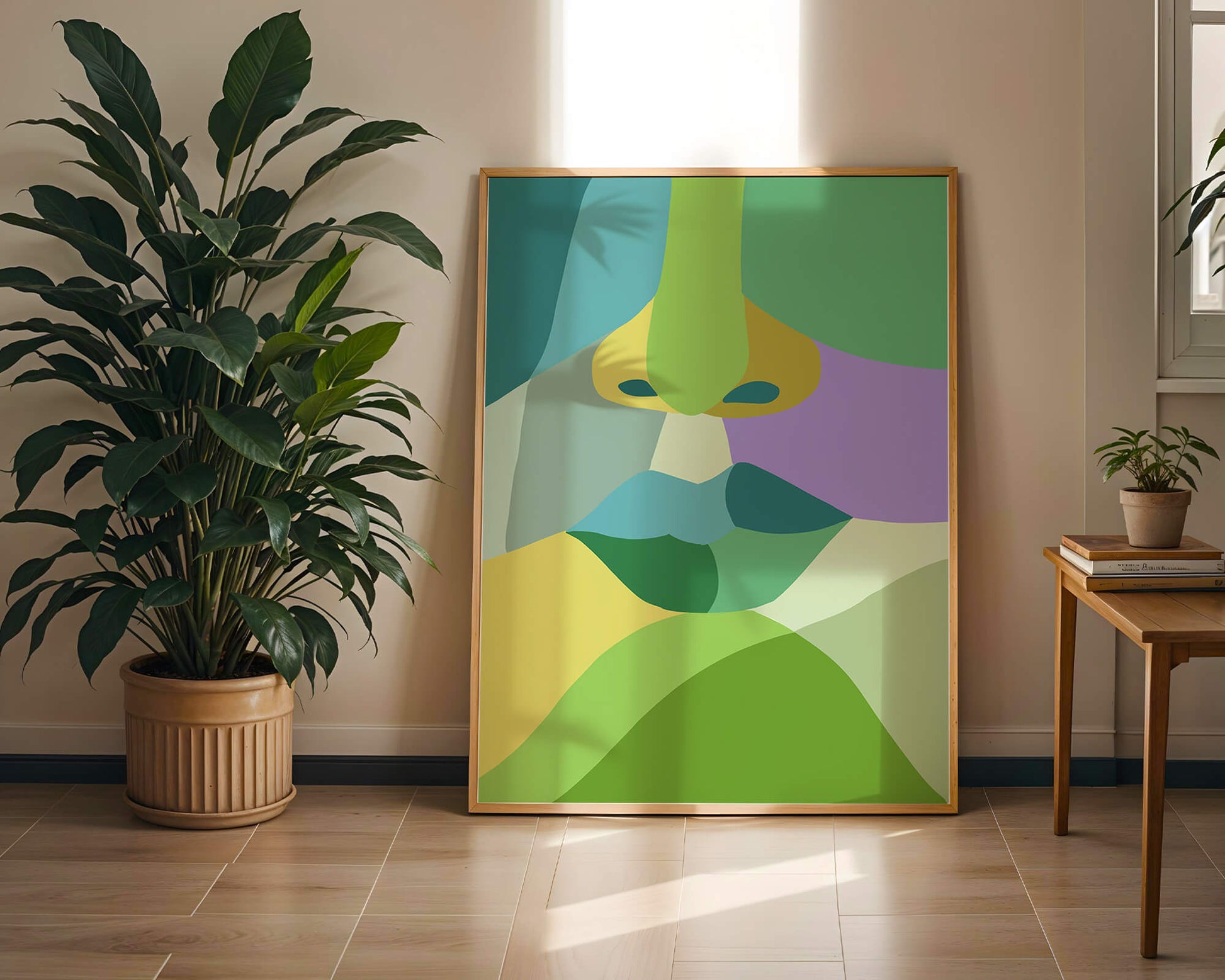 Formas geométricas abstractas y coloridas en diseño de arte moderno