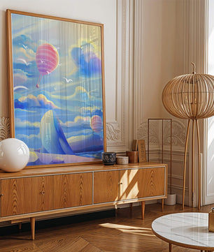 Majestic Whale and Hot Air Balloon in a Dreamy Sky - Mi tienda