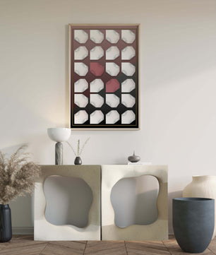 Contemporary Geometric Design with Red and White Sheets