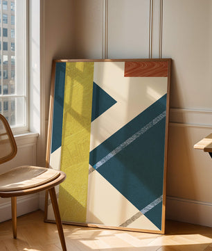 Zeitgenössische abstrakte geometrische Kunst mit lebendigen Farben