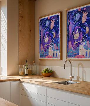 Whimsical zodiac scorpio scene with a magical theme