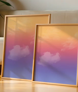 Pastel Sunset Sky with Soft Clouds and Gradient Hues