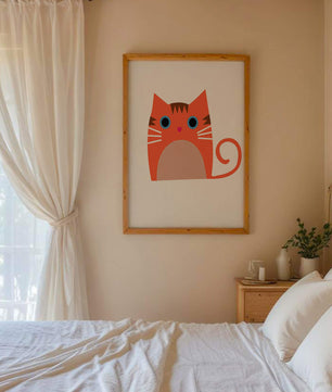 Cute Cat Illustration with Bright Colors and Whimsical Design - Mi tienda