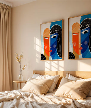 Abstract Expressionist Portrait with Bold Colors - Mi tienda