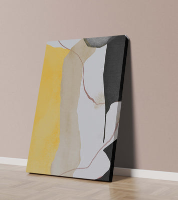 Abstract Composition with Geometric Shapes and Earth Tones