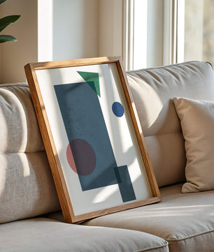 Abstract Geometric Composition with Overlapping Shapes - Mi tienda