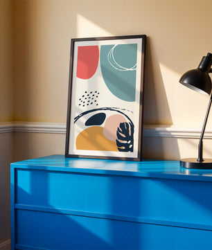 Abstract shapes and colors in modern art design