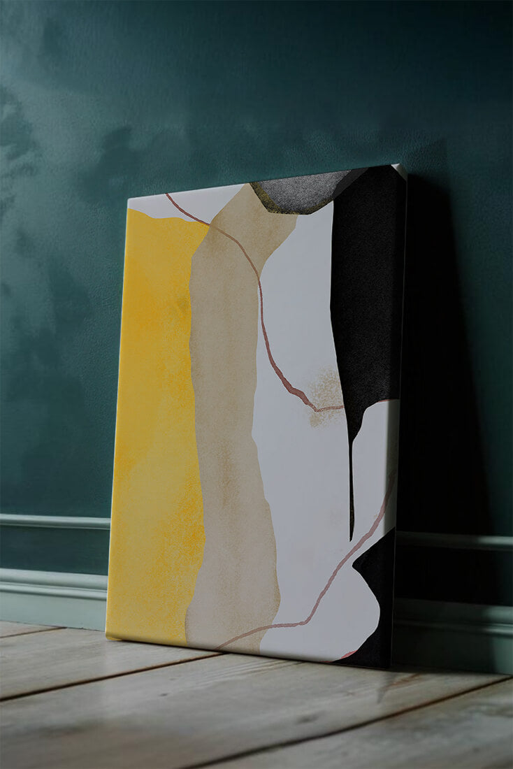 Abstract Composition with Geometric Shapes and Earth Tones