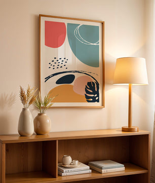 Abstract shapes and colors in modern art design