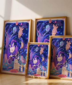 Whimsical zodiac scorpio scene with a magical theme