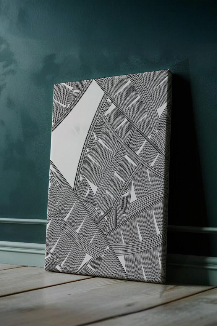 Detailed Abstract Geometric Pattern with Interwoven Stripes - Mi tienda