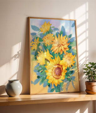 Sunflowers in Bright Sunlight