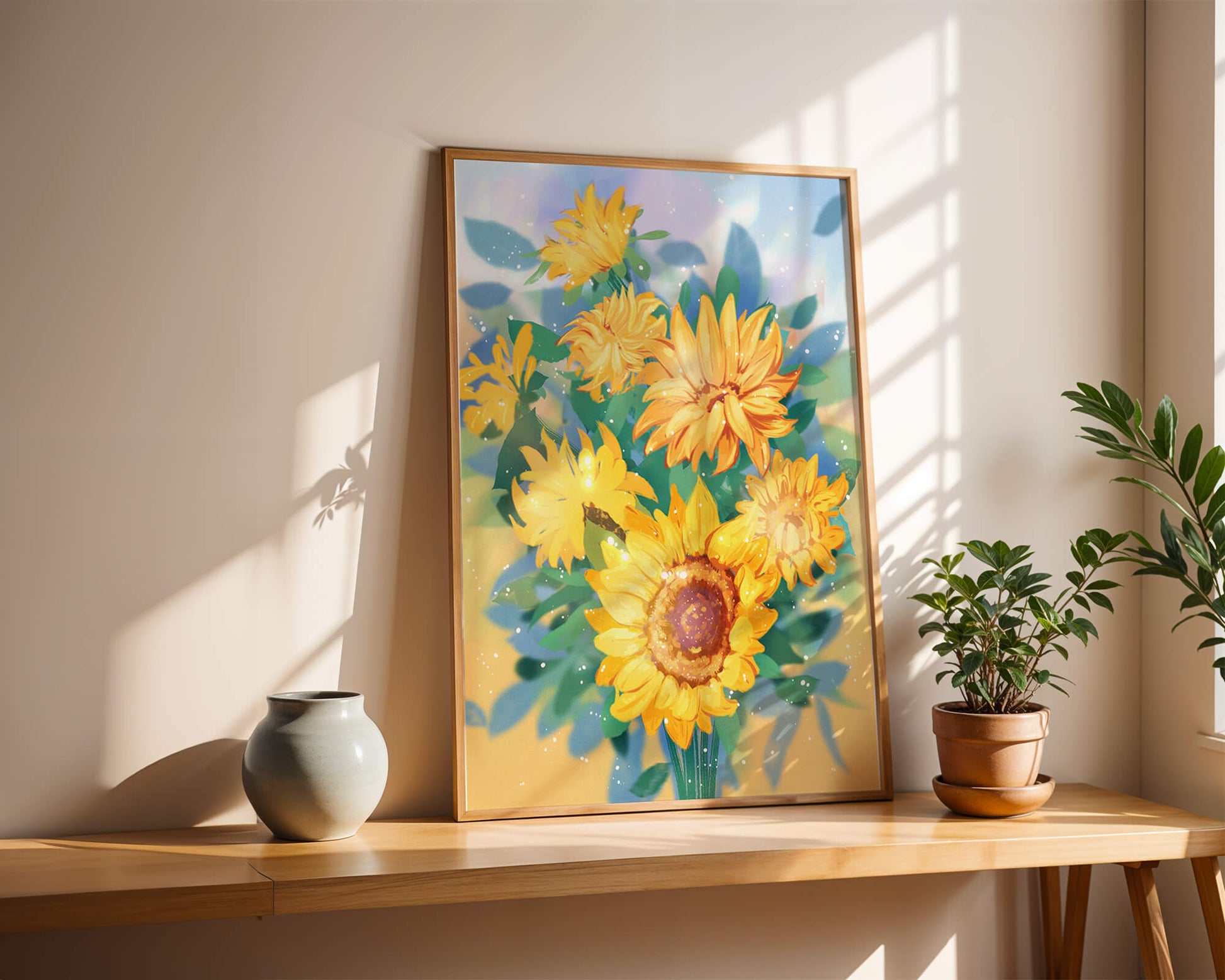 Sunflowers in Bright Sunlight