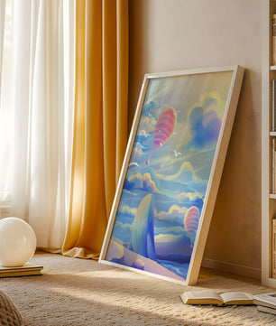 Majestic Whale and Hot Air Balloon in a Dreamy Sky - Mi tienda