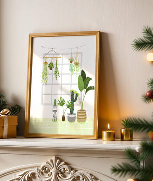 Decoración de interior con plantas colgantes y en macetas