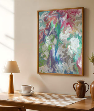Ondas fluidas abstractas de colores con patrones texturizados