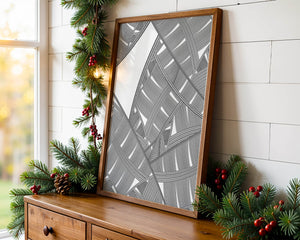 Detailed Abstract Geometric Pattern with Interwoven Stripes - Mi tienda