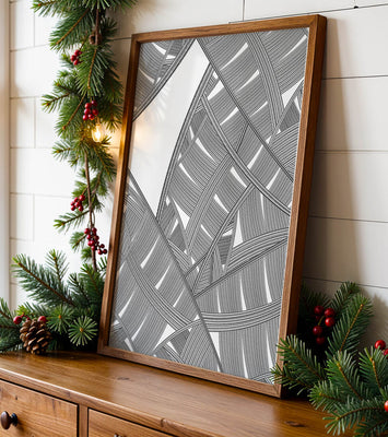 Detailed Abstract Geometric Pattern with Interwoven Stripes