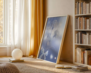 Carnations With Sparkles And Ribbon On Blue Background - Mi tienda