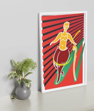 Modern abstract art with dynamic lines and vivid colors - Mi tienda