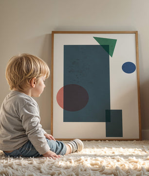 Abstract Geometric Composition with Overlapping Shapes - Mi tienda