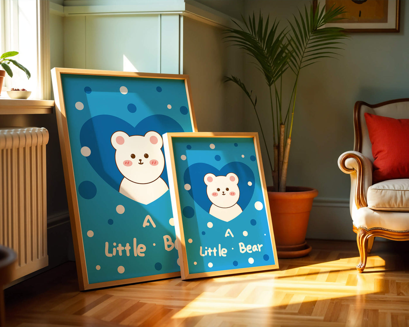 Adorable children's room decor featuring a cute bear design