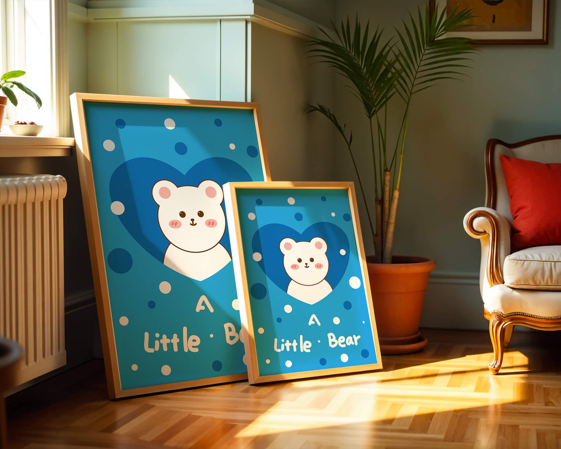 Adorable children's room decor featuring a cute bear design
