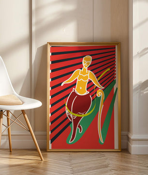 Modern abstract art with dynamic lines and vivid colors - Mi tienda