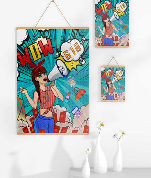 Vibrant Pop Art Style Shopping Experience with Retro Influences