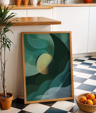 Formas fluidas abstractas verdes y azules con efecto degradado