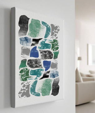 Abstraktes Muster mit bunten strukturierten Formen in modernem Design
