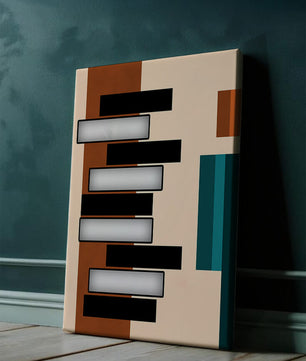 Abstract geometric design with modern color contrasts