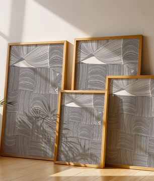 Art géométrique abstrait avec des motifs courbes