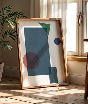 Abstract Geometric Composition with Overlapping Shapes - Mi tienda