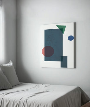 Abstract Geometric Composition with Overlapping Shapes - Mi tienda