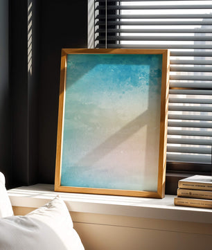 Fondo de acuarela pastel con degradado azul y beige