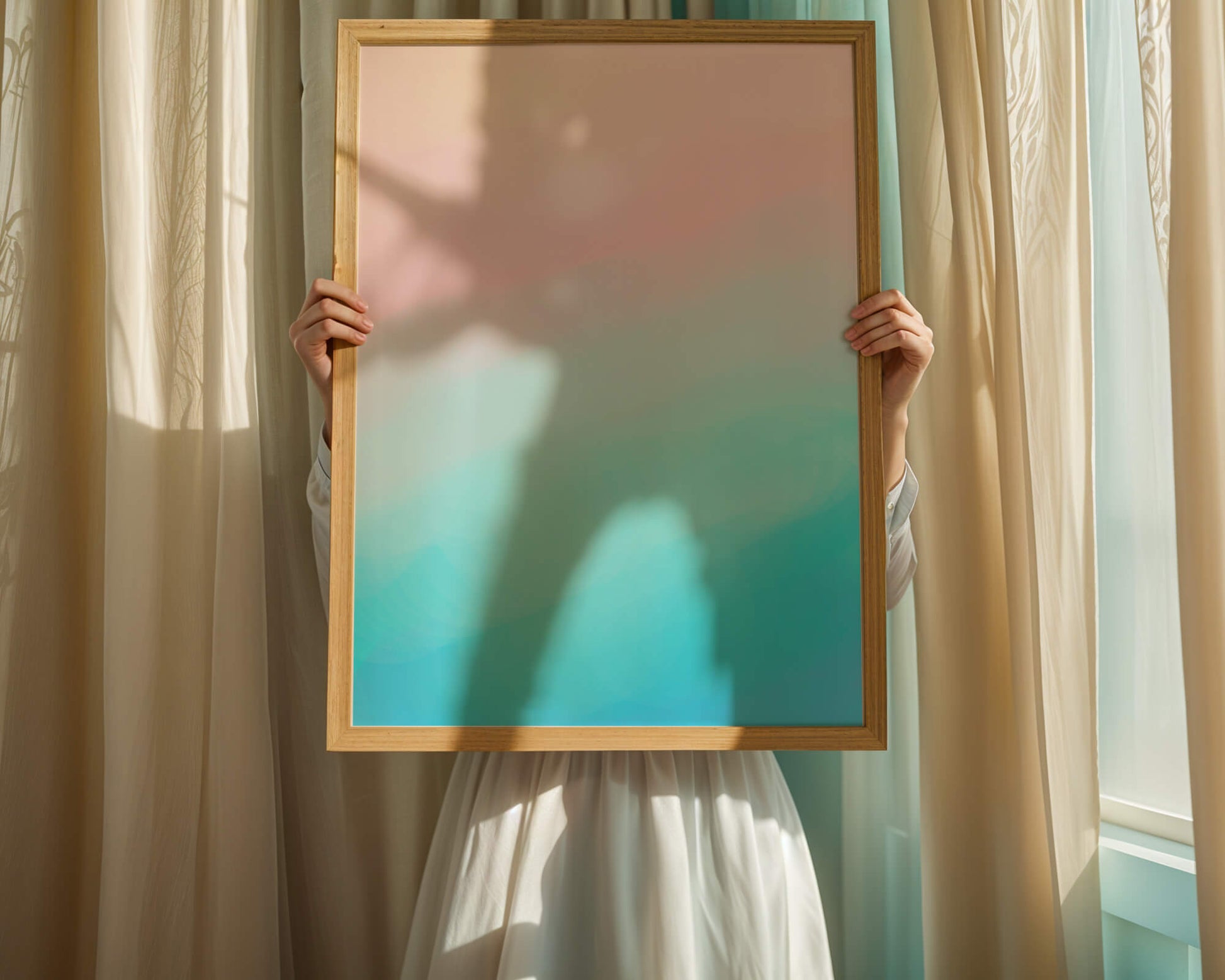 Pastel Gradient Background with Pink and Blue Hues