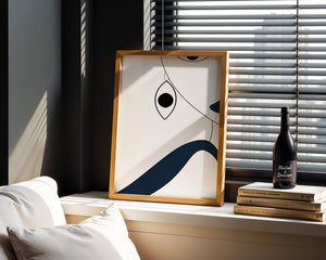 Abstract Minimalist Art with Geometric Shapes and Earring Detail - Mi tienda