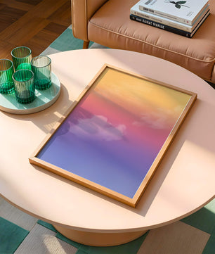Pastel Sunset Sky with Soft Clouds and Gradient Hues
