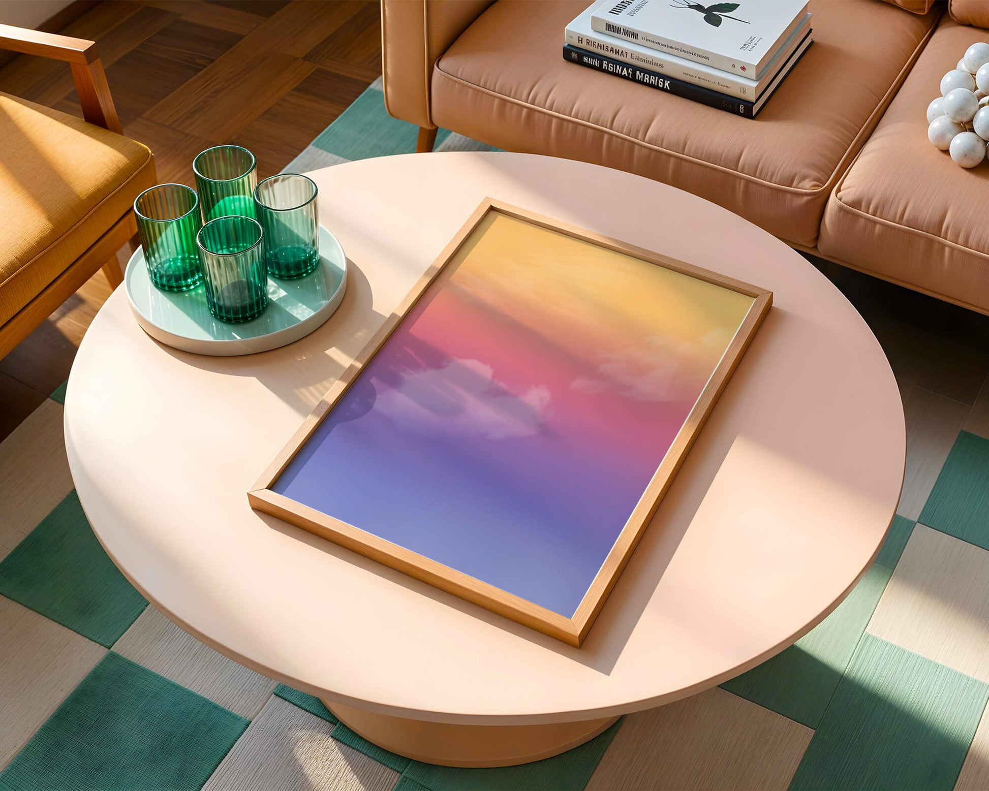 Pastel Sunset Sky with Soft Clouds and Gradient Hues